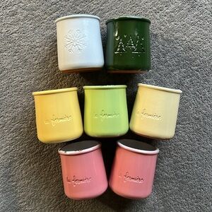 French LA FERMIERE Yogurt Pots * 7